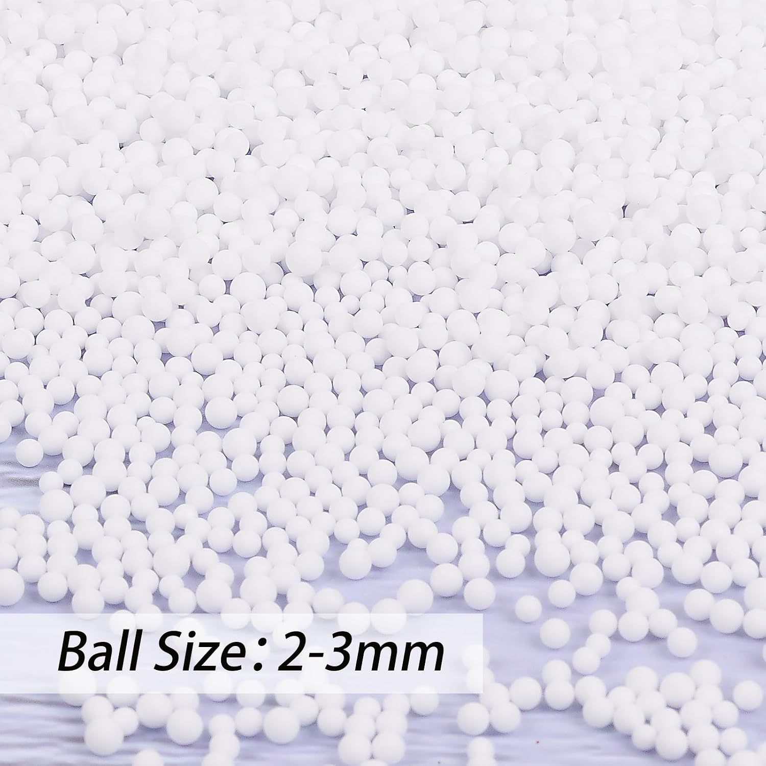 DECORA 80000 Pieces Mini Foam Balls for DIY and Slime Supplies White Foam Beads 2-3mm for Art Homemade Slime, Wedding and Party Decorations