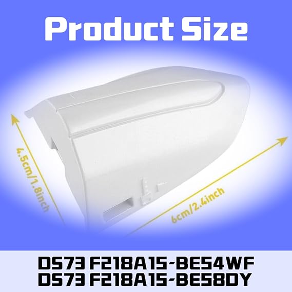 Front Left Exterior Door Handle Lock Bezel Cover Cap Fits for 2013-2020 Ford Fusion 2015-2020 Edge OE#DS7Z-54218A15-DC (White)