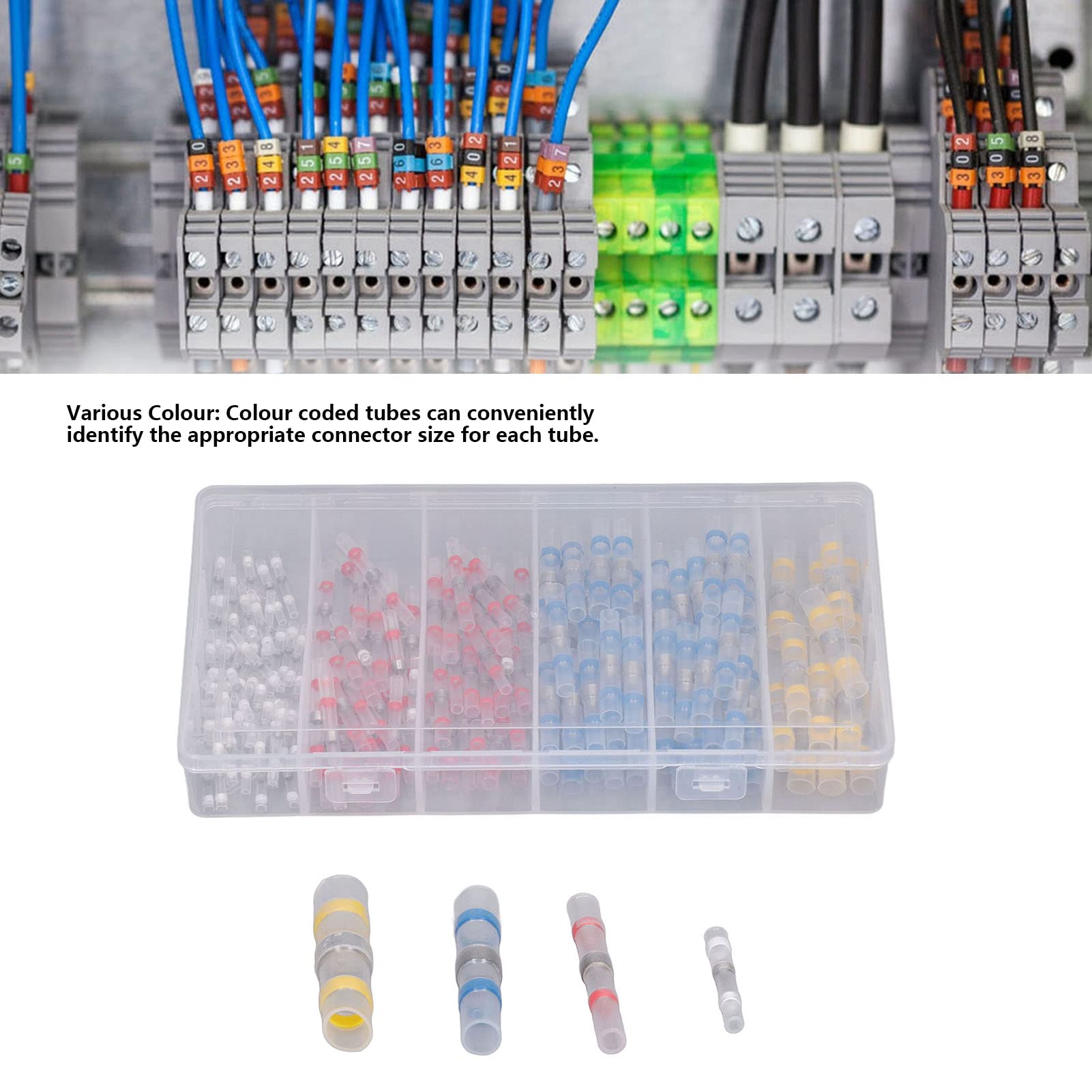 Guaine Termoretraibili Isolamento Set Da 200/50 Pezzi: A Crimpare Per Cavi Elettrici Connettori Termoretraibili - Foto 2