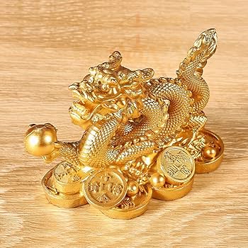 5本爪　金龍　置物　龍神パワー　金運　龍置物 Amazon.co.jp: 龍の置物 五本爪 龍神 守り神 昇運金龍 玄関