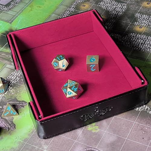 Miniatura 6 de Forged Dice Co. Bandeja plegable magnética de 6 pulgadas para dados Bandeja plegable portátil para usar como bandeja de dados DND, bandeja de dados