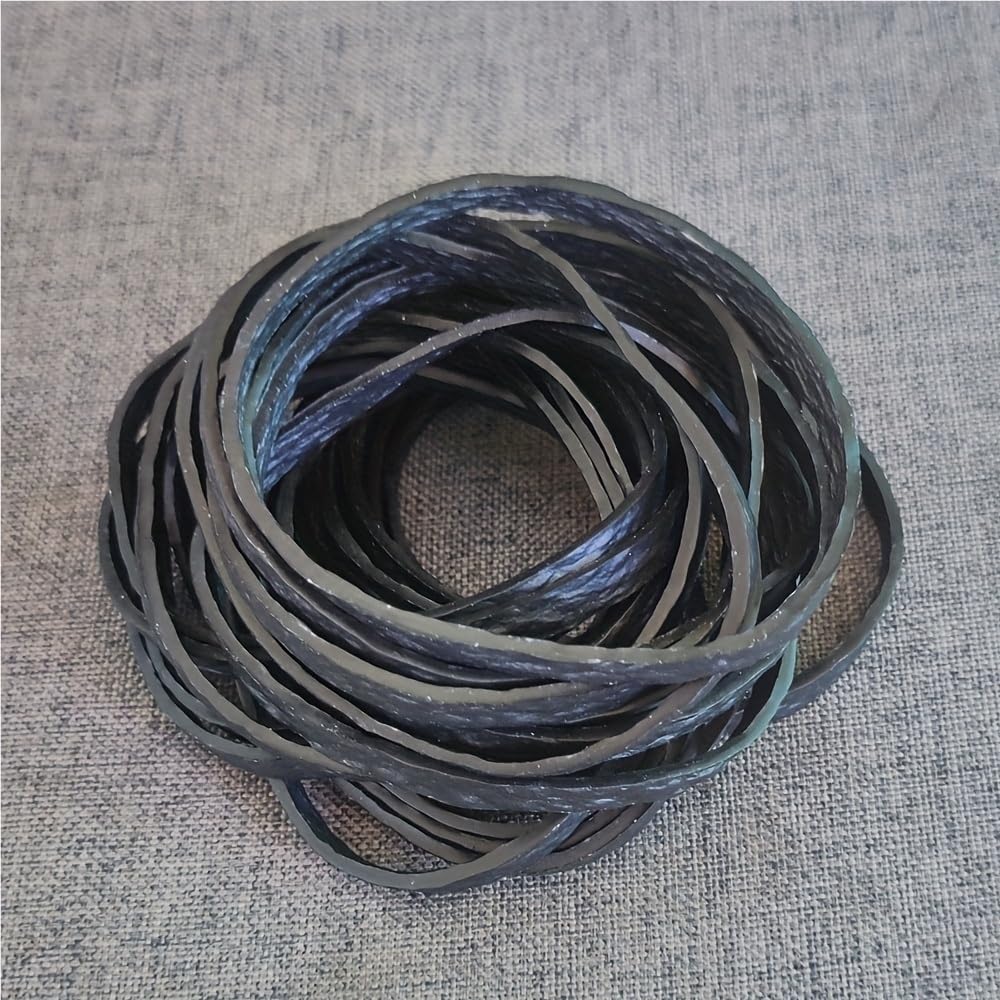 Elastici, Elastici in Silicone, Confezione da 200, Neri, 2,4 x 0,2 Pollici