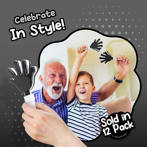 Miniatura 6 de Windy City Novelties Paquete de 12 mini pinzas de mano de 7 pulgadas, ruidosos de plástico para juegos deportivos, rallyes de pep, portones traseros