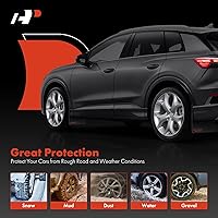 Vista 5 de A-Premium 2 unidades de protectores universales negros contra salpicaduras, aletas de barro, guardabarros, guardabarros, guardabarros, guardabarros