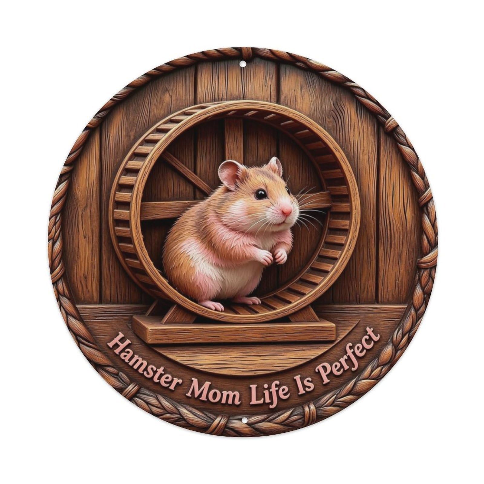 Hamster Mom Life Is Perfect Metal Tin Sign Plaque