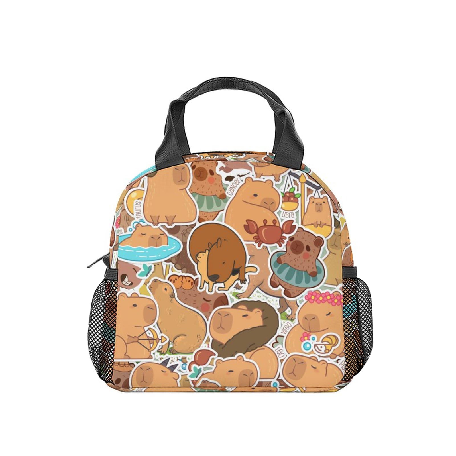 Cute Capybara Lunch Bag for Kids - Insulated & Reusable -1