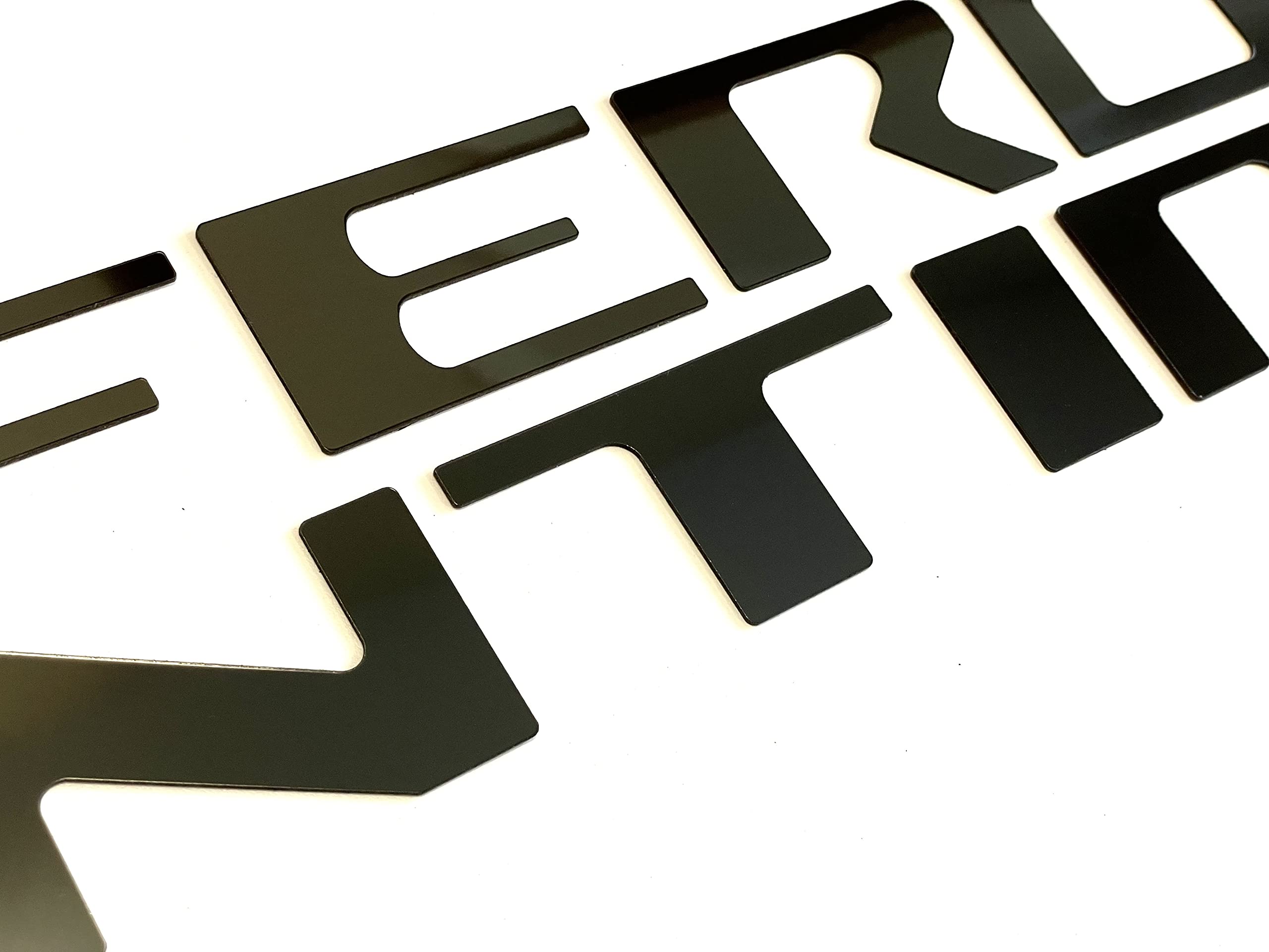 Rear Tailgate Letters Compatible with Frontier 2022-Up ABS Plastic Inserts NOT Decals (Gunmetal Chrome)