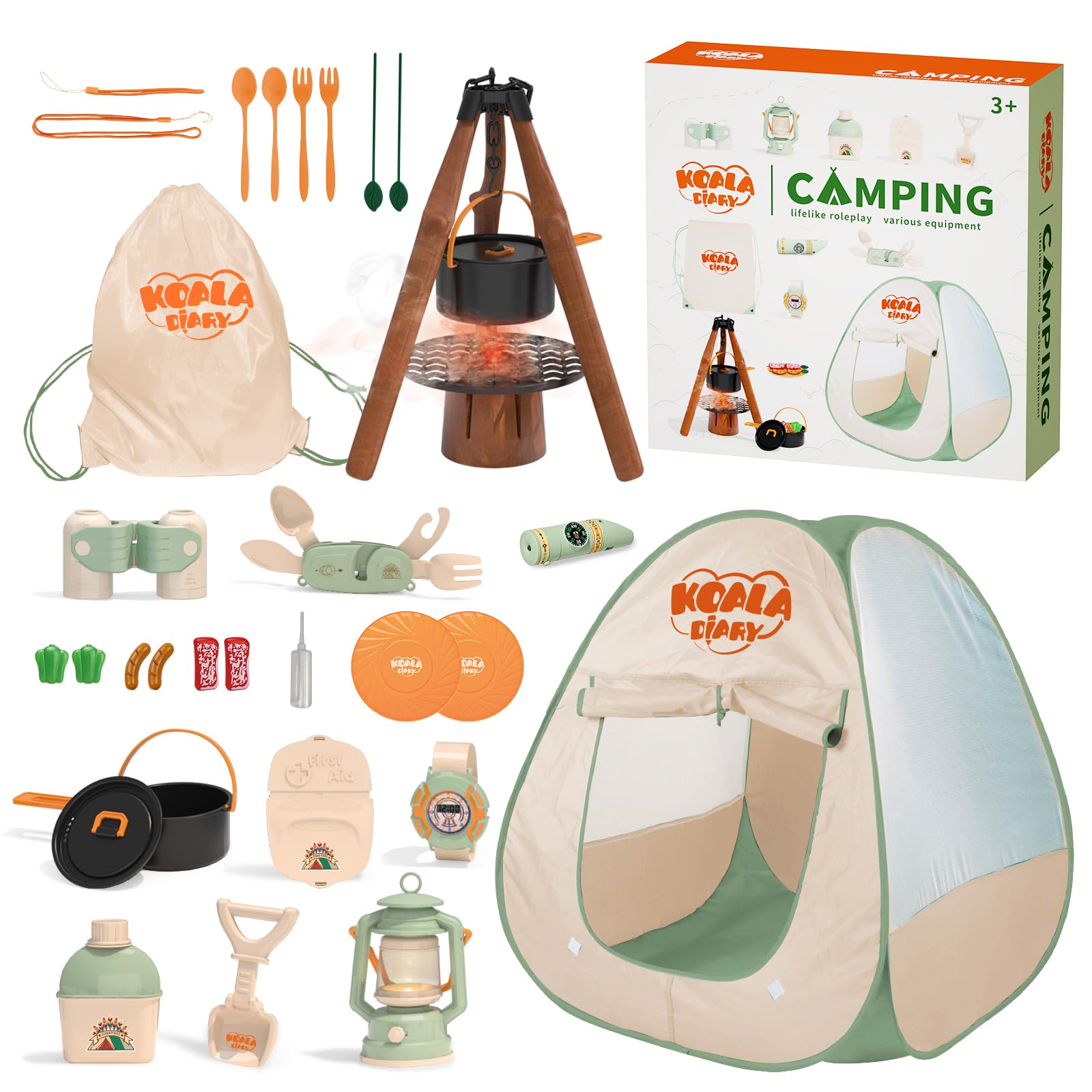 Amazon.com: KOALA DIARY Kids Camping Set – an Indoor/Outdoor