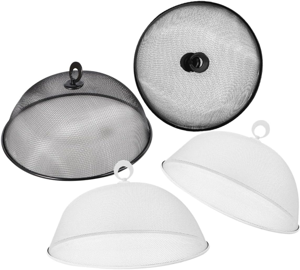 Cabilock 4pcs Mesh Food Cover Sturdy Iron Mesh Dome Picnic Outdoor Food Tent Kitchen Accessory