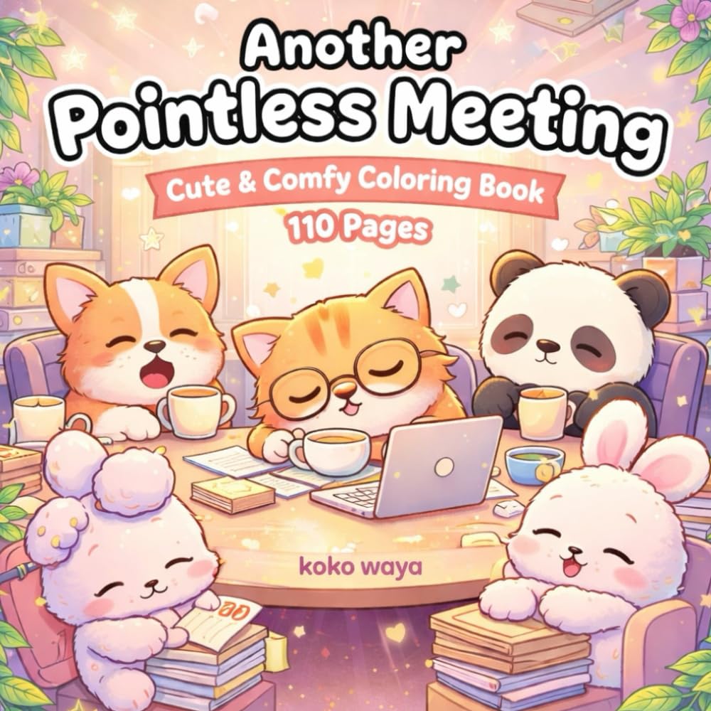 another pointless meeting coloring book: Hilarious Workplace Stress Relief Fun for Overworked Professionals Seeking Cozy Creative Escape