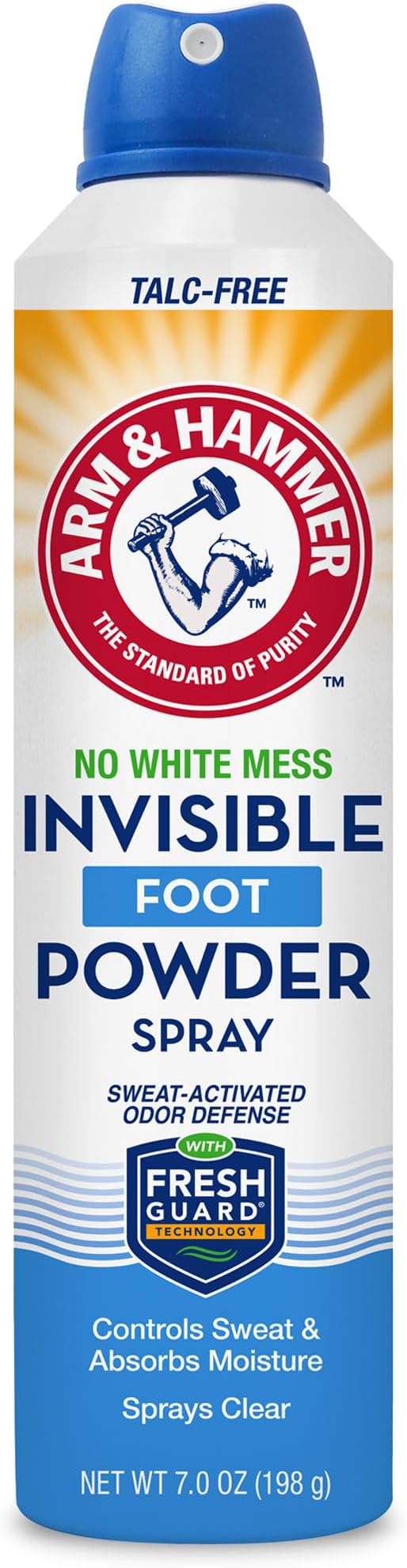 Invisible Foot Powder Spray, Clear Talc-Free Foot Odor & Sweat Control, Foot Spray Odor Eliminator Spray, Foot Odor Eliminator For Men & Women, Foot Odor Spray, 7 Oz (1 Pack)