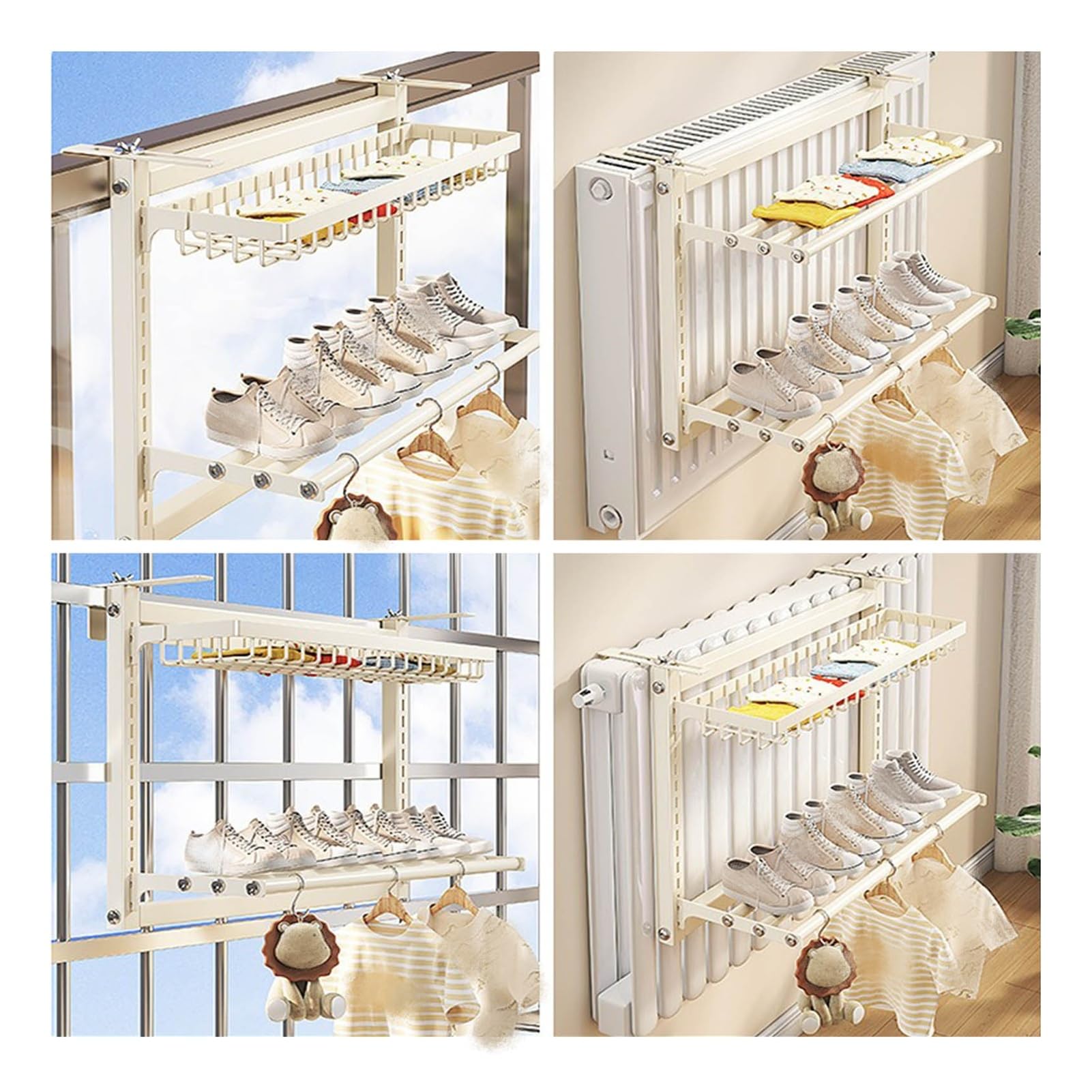 Soporte para Radiador, Consola para Radiador Interior Estante Flotante para Radiador Fácil Instalación para El Pasillo El Salón Secar Ropa Y Zapatos