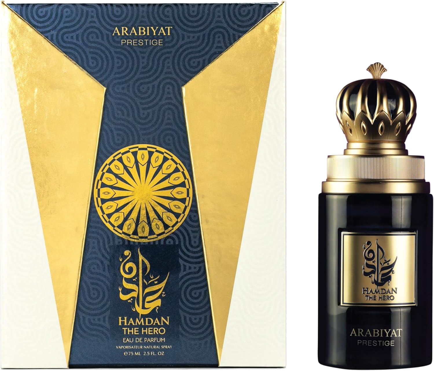 ARABIYAT PRESTIGE Hamdan the Hero Eau de Parfum For Men, 75 ml Made in UAE