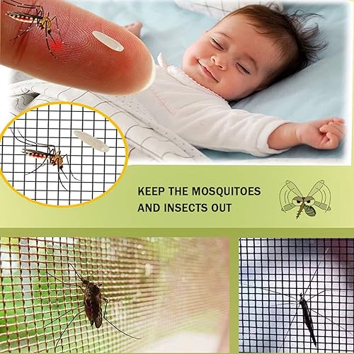 Miniatura 3 de Pantallas de repuesto para ventana, 48 x 118 pulgadas, malla duradera para ventanas de puerta de patio, porche, kit de reparación de pantalla de