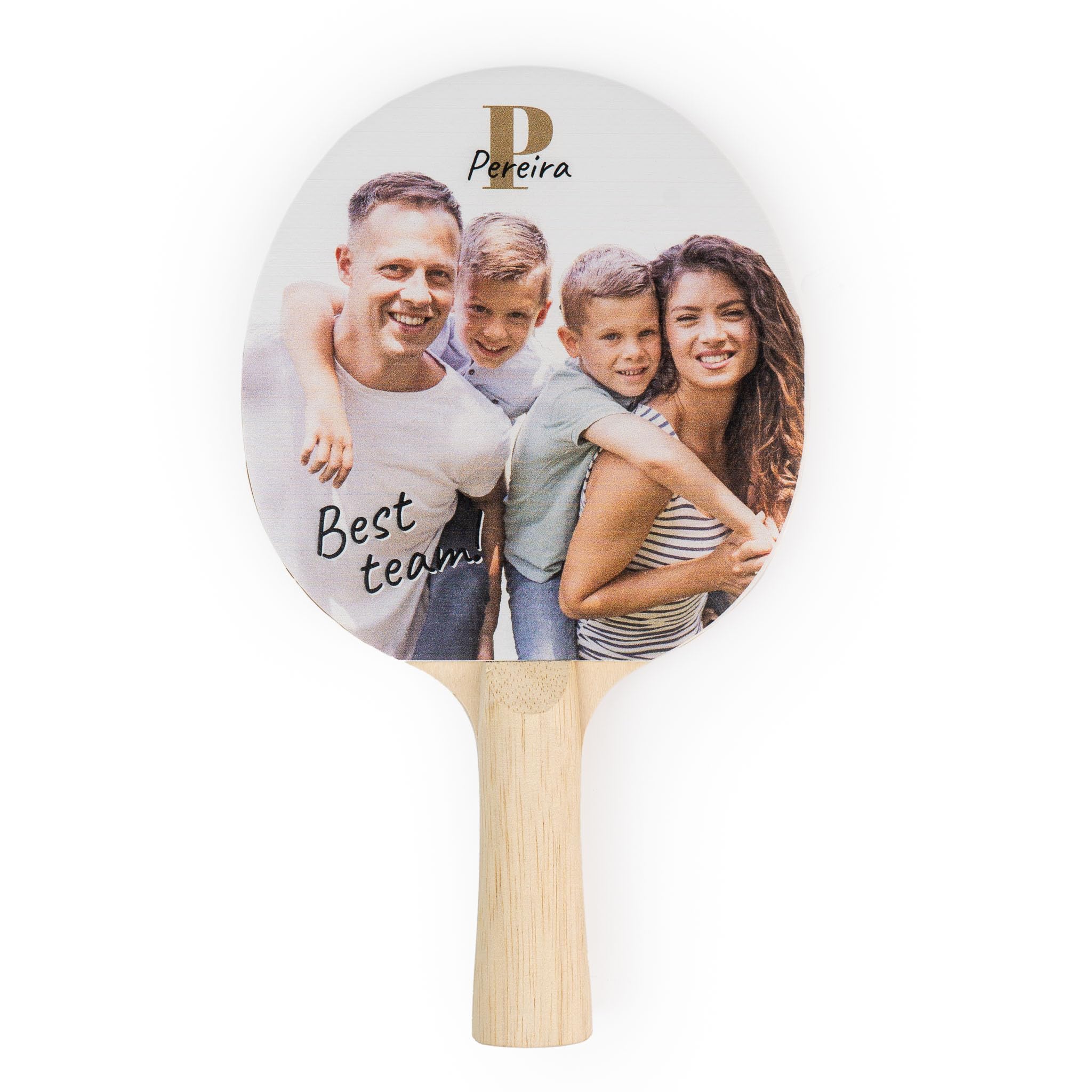 Wanapix | Raquettes de Ping-Pong Personnalisées | Raquettes de Tennis de Table avec Photos et Nom | Personnalisées sur 1 Face par Impression Directe sur Le Caoutchouc | Cadeau Amateurs Ping Pong