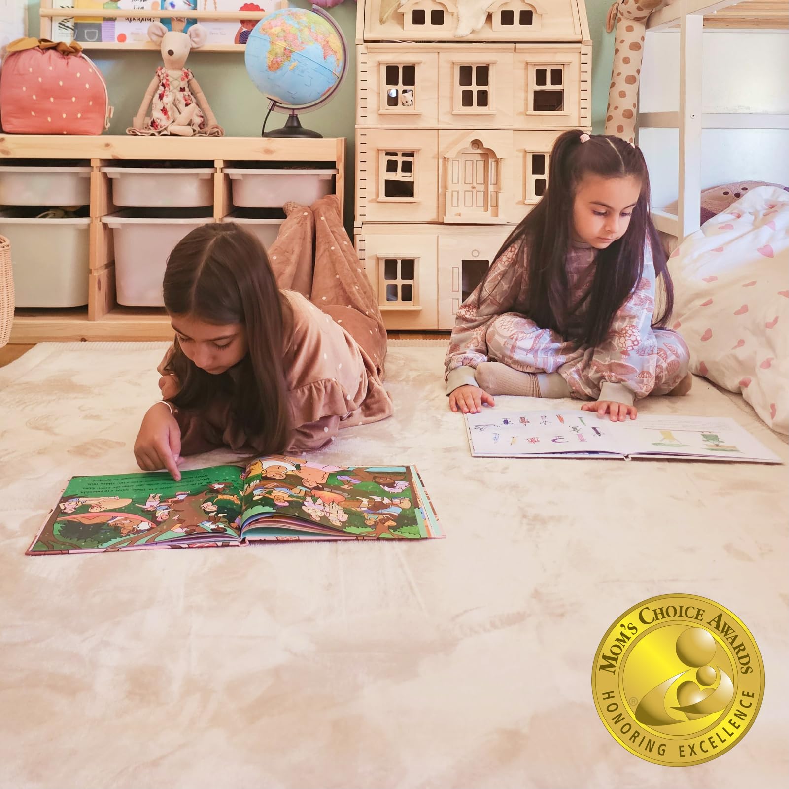 Hakuna Matte Wolkenweiche Spielmatte, 170 x 120 x 2,5 cm, Beige | Hochwertige Krabbelmatte mit Hochdichter Polyurethan & Rutschfester Unterseite – Teppich für Kinderzimmer