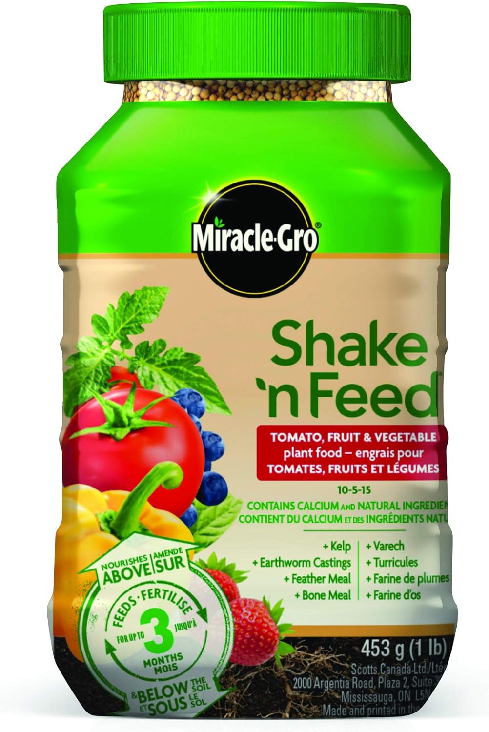 MiracleGro Shake N Feed Tomato, Fruits & Vegetables Plant Food 453g