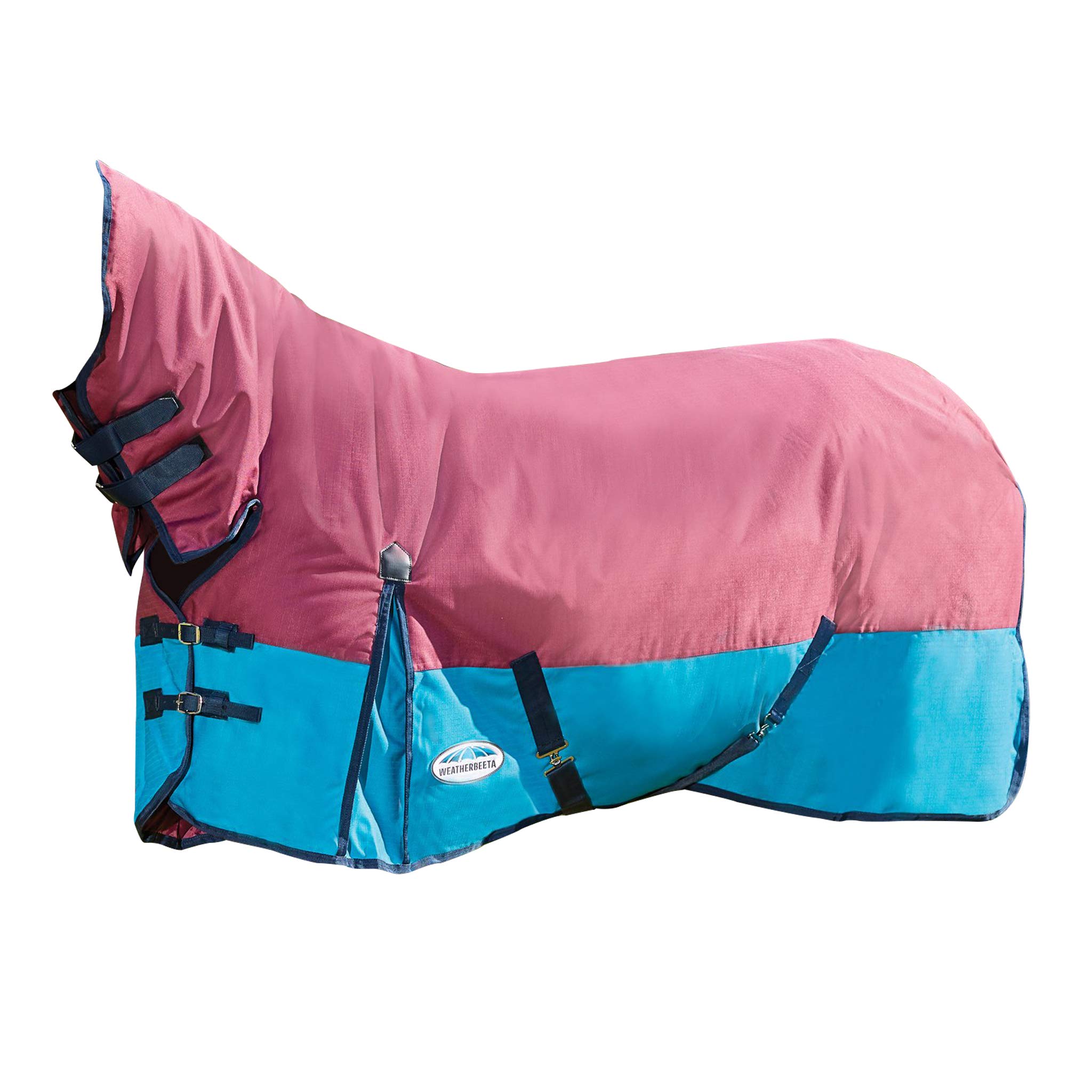 Weatherbeeta - Manta Combo de Ejercicio para Caballos ComFiTec Essential Medium (4') (Marino, Plateado, Rojo)