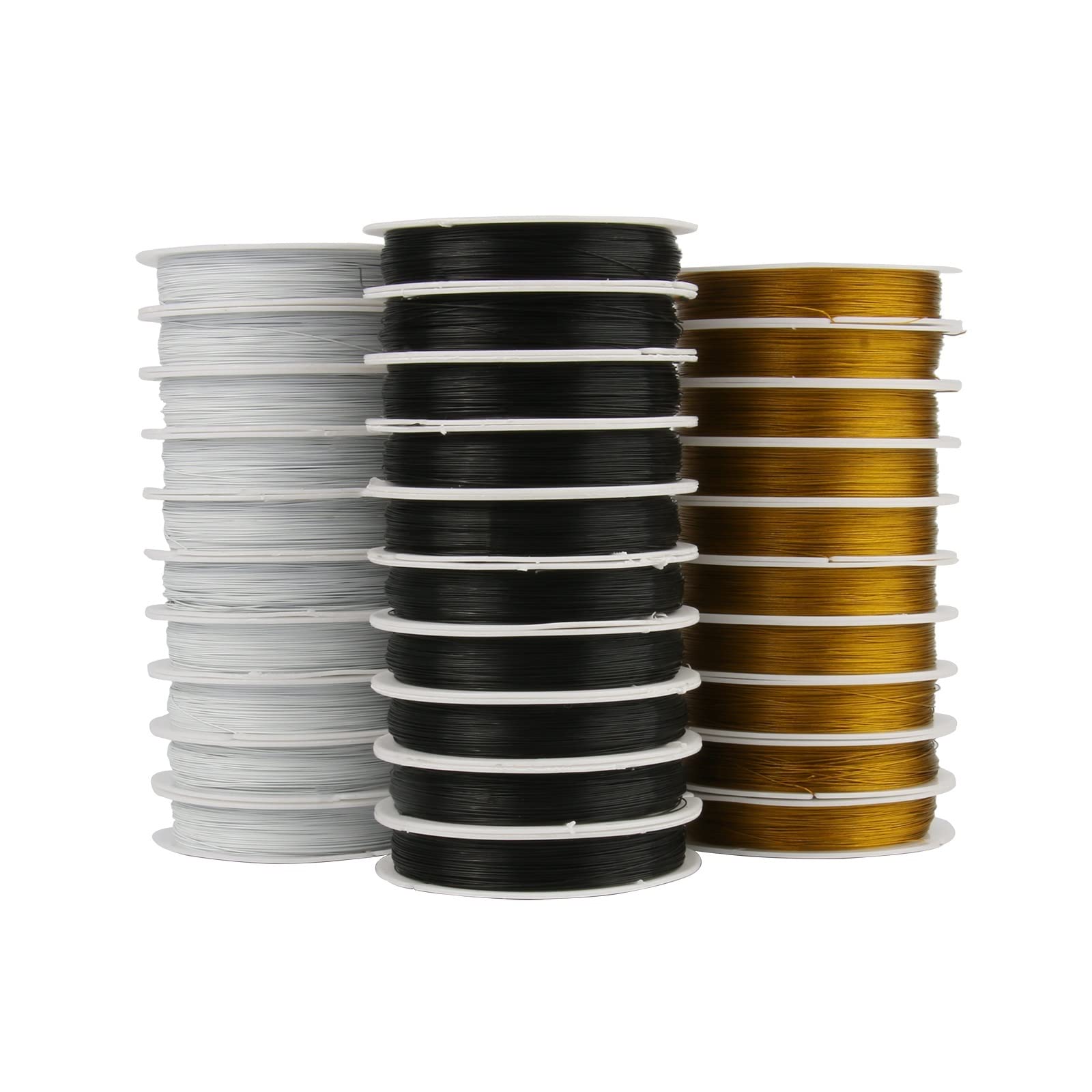 0,3/0,38/0,45 mm roestvrij staaldraad kralendraad for het maken van sieraden 1 rol (Color : Gold, Size : 0.38mm 50m 0,3/0,38/0,45 mm roestvrij staaldraad kralendraad for het maken van sieraden 1 rol (Color : Gold, Size : 0.38mm 50m