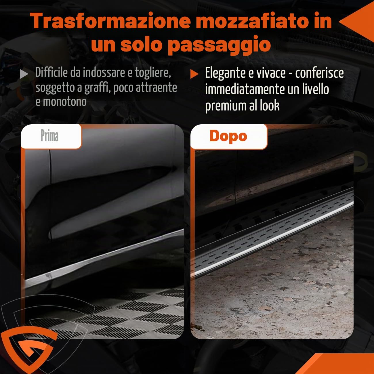 Pedane in alluminio con bordo argentato, compatibili con Mercedes Benz GLC X253 & Coupe C253 2015-2022, con supporto antiscivolo, portata fino a 360 kg, set sinistro e destro
