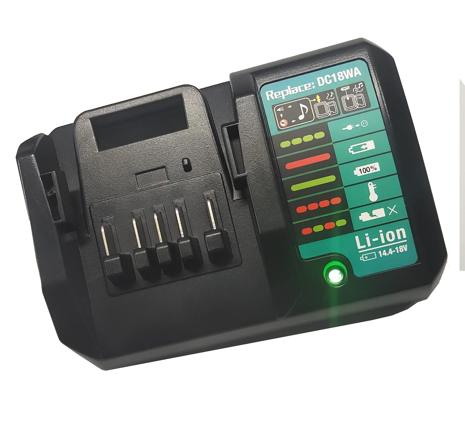 Kompatybilny z Makita DC18WA 14,4V-18V G-Series akumulator litowo-jonowy do wielokrotnego ładowania 100V-240V 2.0A BL1413G BL1440G BL1813G BL1820G BL1830G BL1840G (BL1840G 4.0Ah)