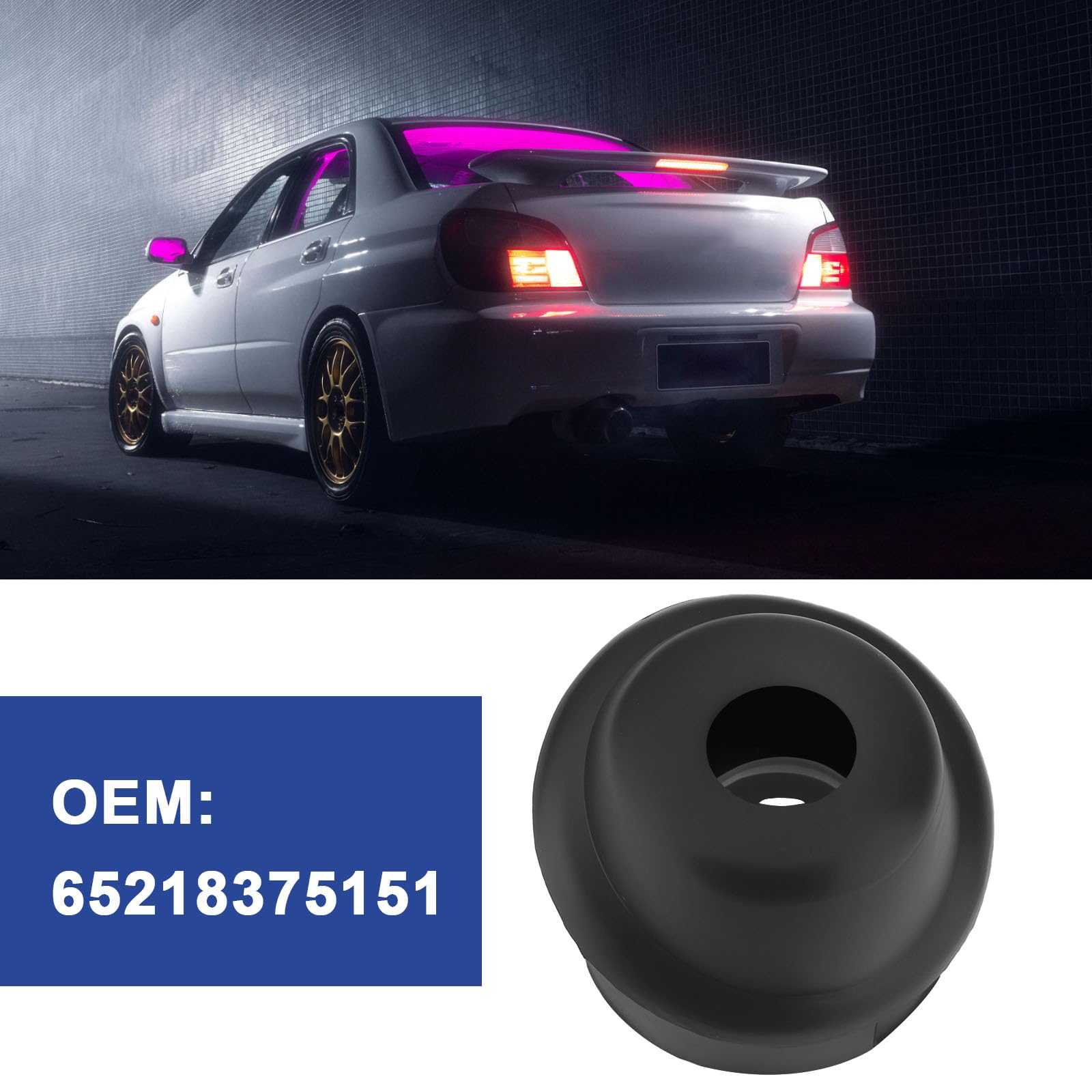 ECSiNG 1 szt. Wymienna krótka antena prętowa z przelotką uszczelka anteny adapter podstawa część zamienna 65218375151 kompatybilna z BMW E36 czarna