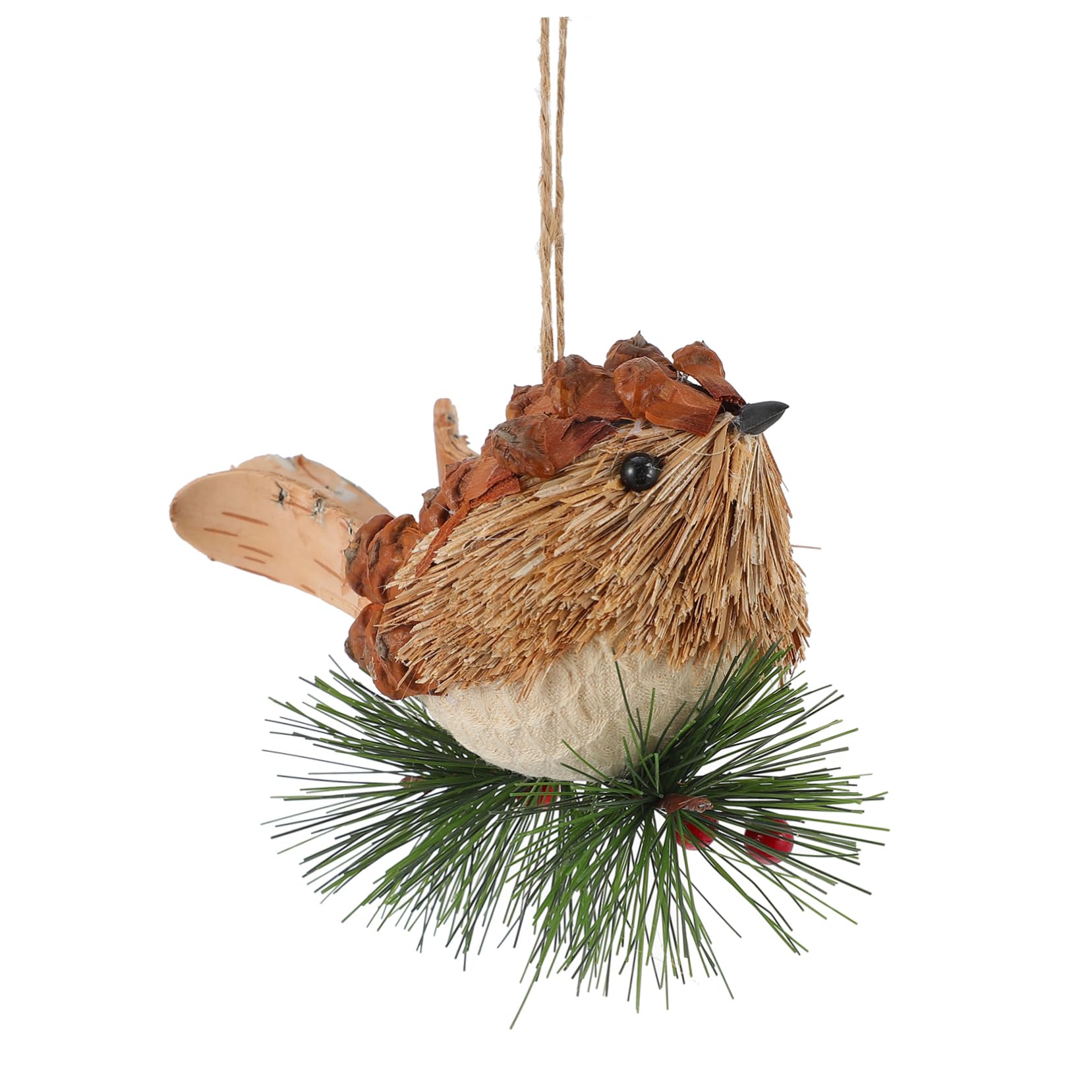 STOBAZA 4pezzi Decorative Woven Bird Pendant for Christmas Home Decor Bird Ornament for Festivals and Celebrations