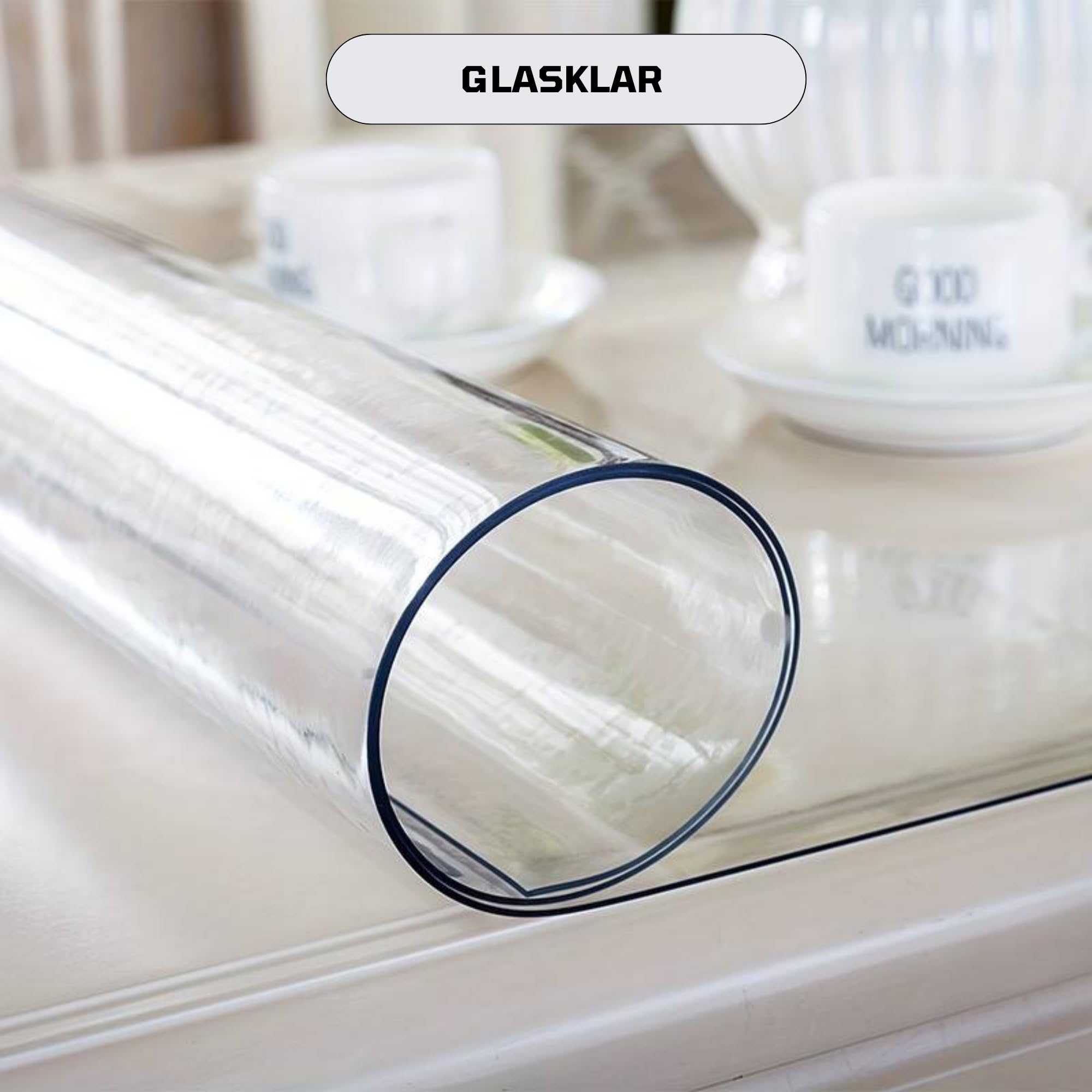 Mayda Pellicola protettiva per tavolo trasparente da 1,8 mm - Pellicola in vetro trasparente - varie dimensioni, tagliabile su misura - Pellicola in PVC per tavolo - Tovaglia versatile e lavabile
