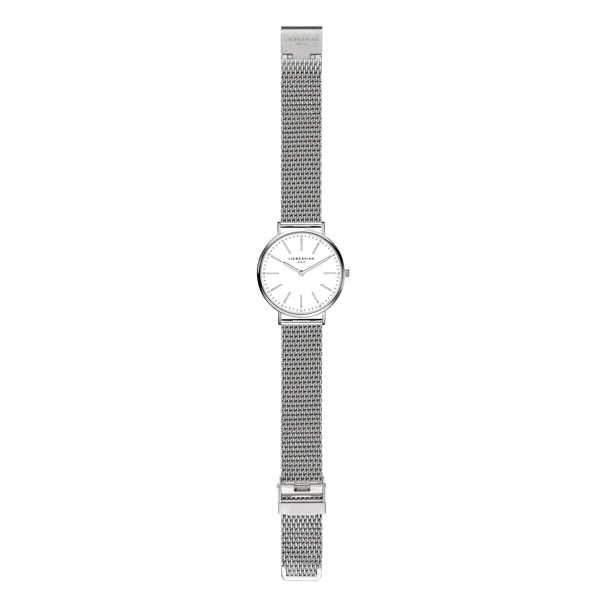 Liebeskind Berlin Damen Armbanduhr mit Zirkonia-Steinen auf dem Zifferblatt – 38 mm rundes Gehäuse – Quarzuhr mit Leder- oder Mesharmband – 5 ATM wasserdicht – Alltagstauglich & stilvoll