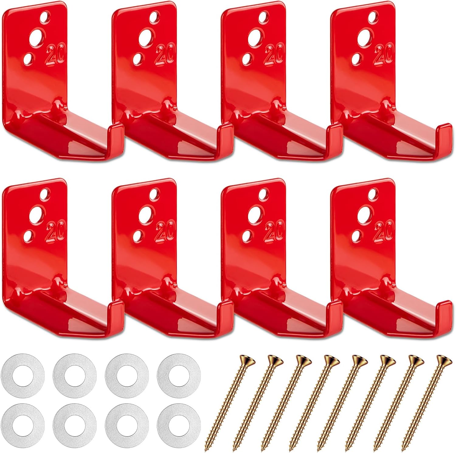 16 Pack Fire Extinguisher Mount Bracket, 5 to 40 lb Fire Extinguisher Holder with Expansion Screws, Universal Bracket Kit Fits Extinguishers Cabinet Wall Hook Hanger