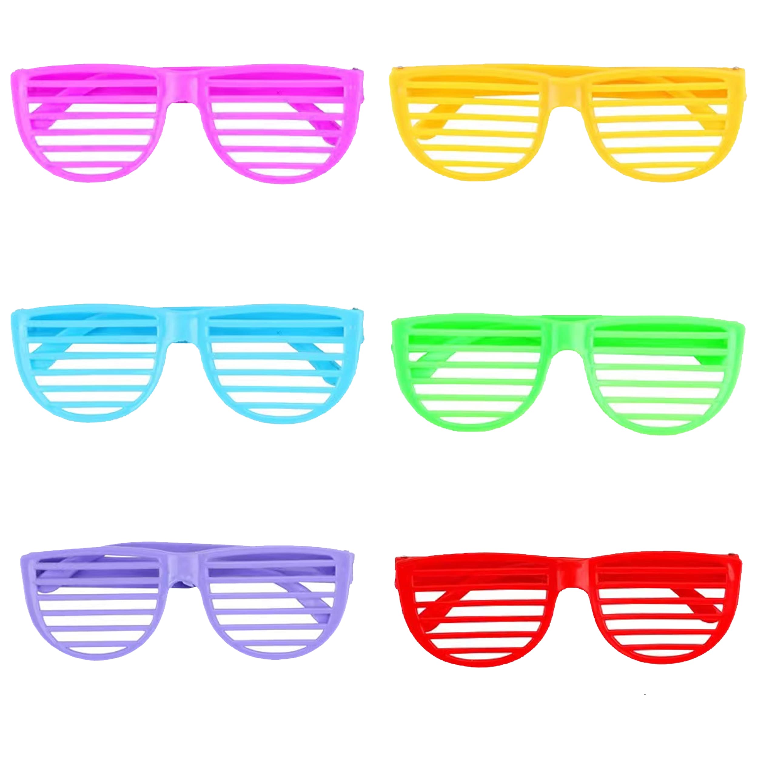 Kathfly 54-Pack Neon Kids Sunglasses Bulk - 9 Colors, 80's Style Novelty Glasses For Party Favors, Goodie Bags, Summer - View #8