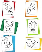 Vista 44 de Tarjetas para colorear: Happy Go Lucky Stationery Juego de 6 tarjetas para que los niños coloreen y practiquen la escritura de cartas, 100%