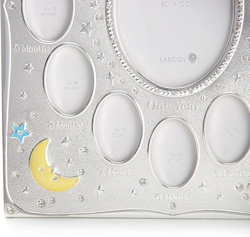 Miniatura 2 de LASODY Marco de fotos del primer año del bebé, primer año por mes,Marco de fotos de bebé