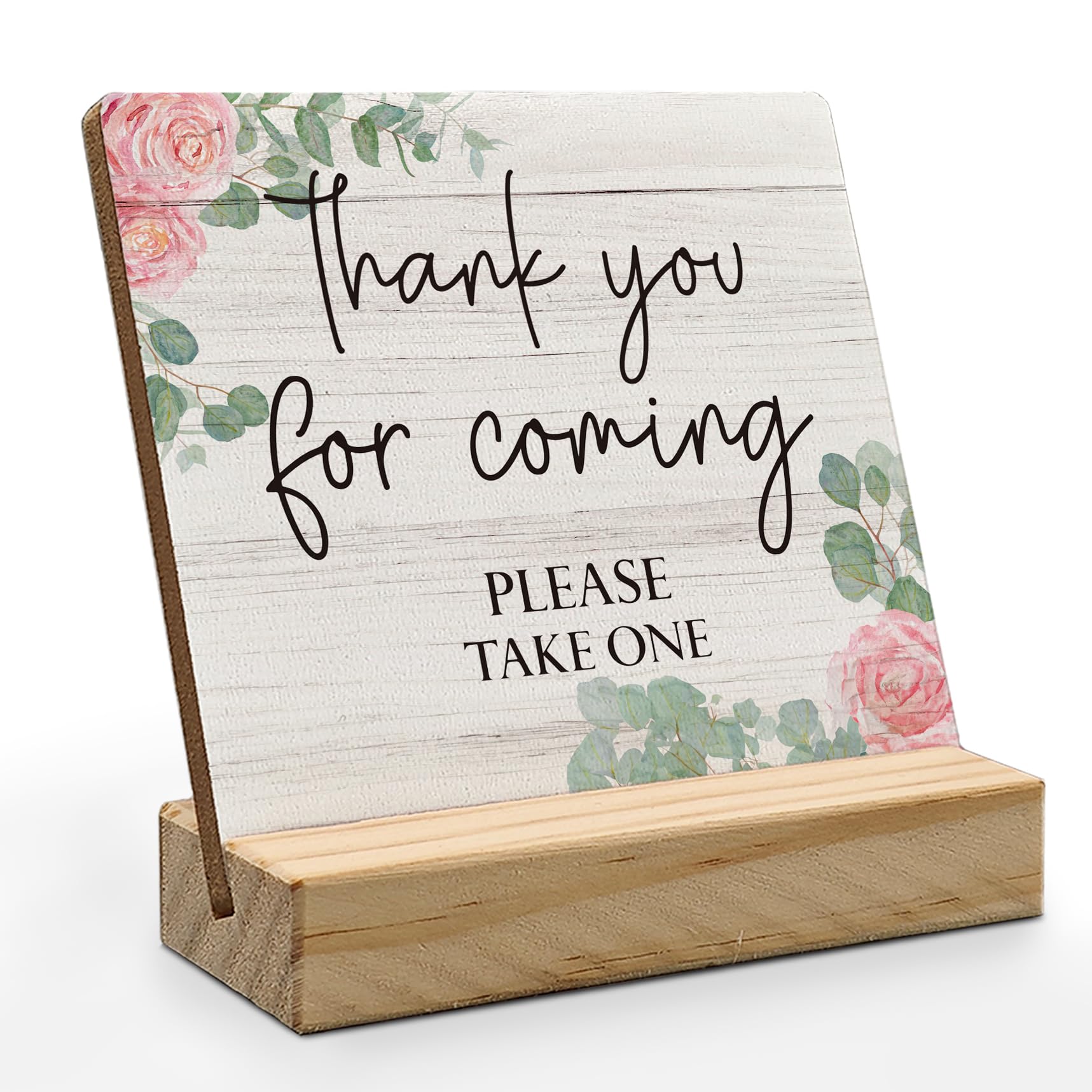 KKCMMY Wedding Sign, Thank You for Coming, Please Take One, Wooden Plaque, 5x5 Inch, Wall Mount