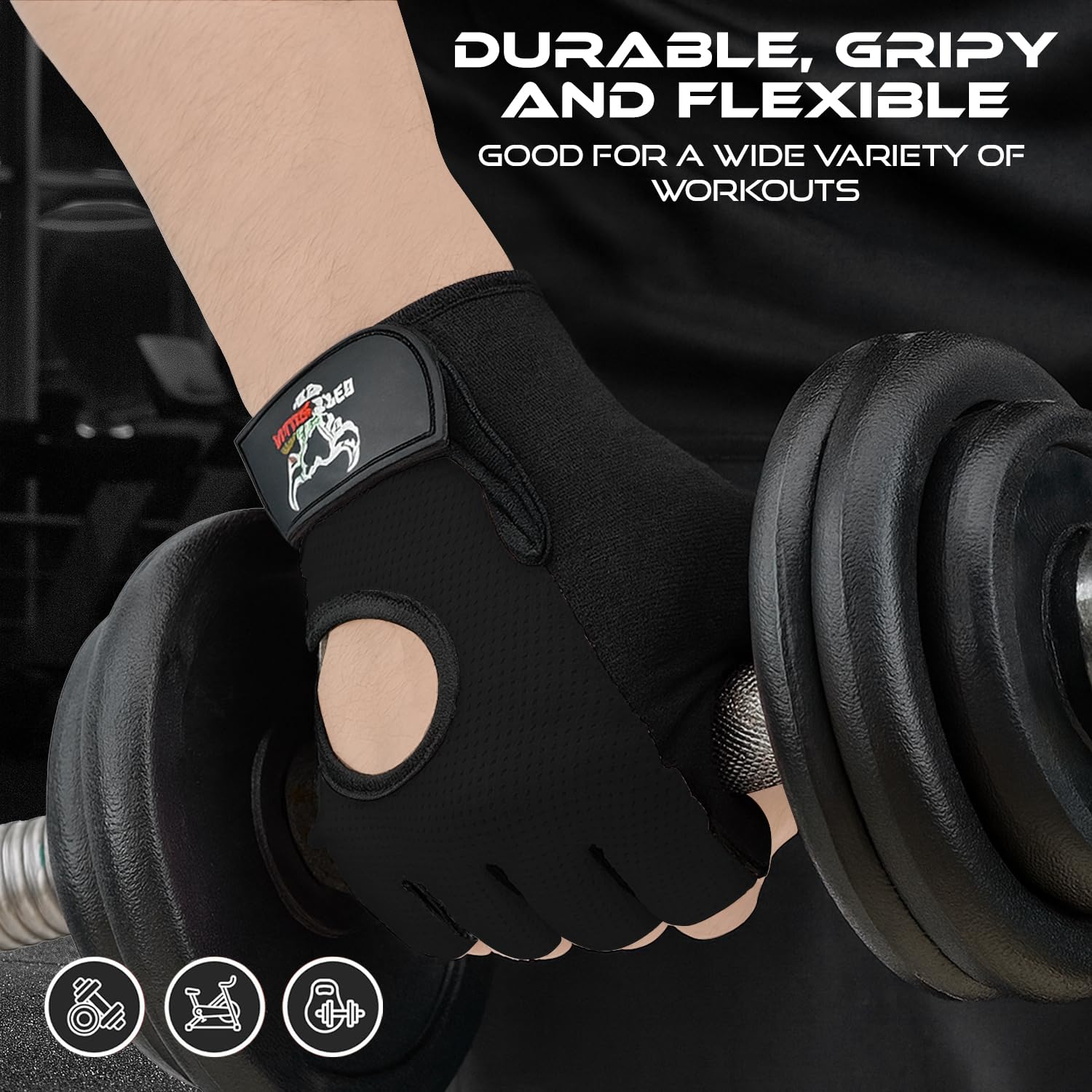 BEAST RAGE Gants d'haltérophilie pour Hommes et Femmes,Gants de Gymnastique pour Crossfit,Respirants,antidérapants,Paume rembourrée en Silicone,Gants d'entraînement pour l'haltérophilie