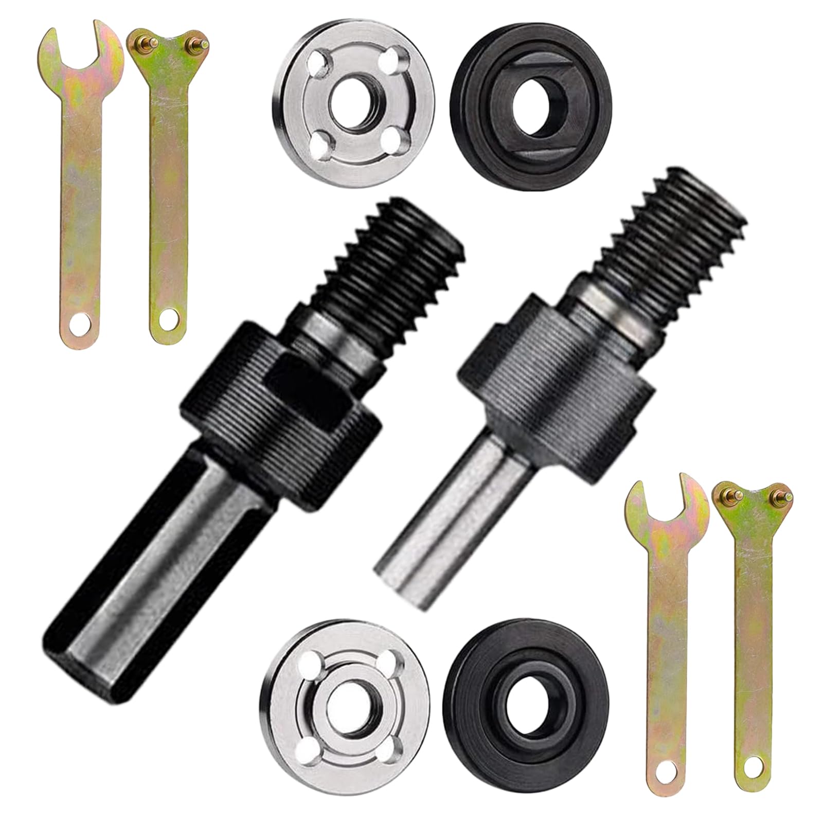 Conversion Angle Grinding Adapter Connecting Rod Kit for Electric Drill, 6mm & 10mm Arbor Mandrel Adapter with Spanner Variable Shaft Coupler Converter Tool (1sets)
