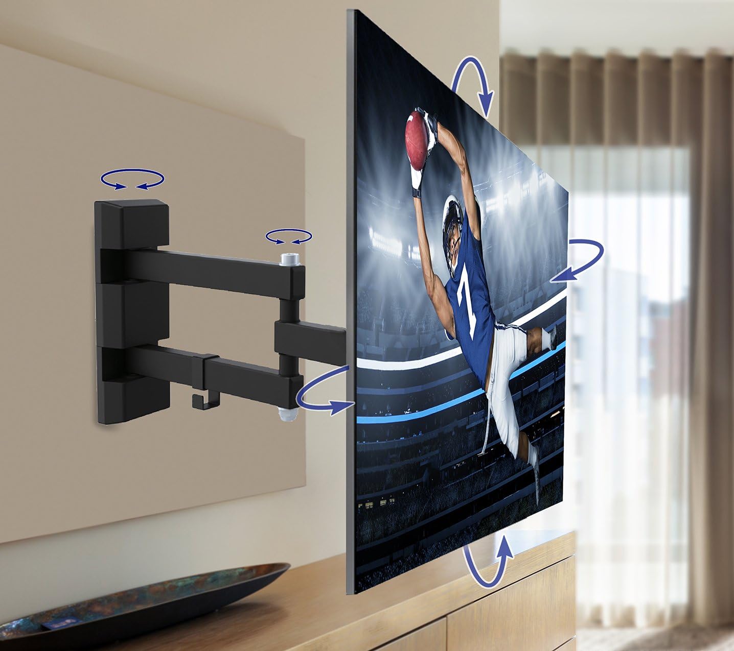QualGear QG-TM-001 Picture Hanging Style Ultra Low Profile TV Wall Mount for Most 37 to 70-Inch TVs and Monitors, Aluminum [CHECK VESA COMPATIBILITY BEFORE PURCHASE], silver