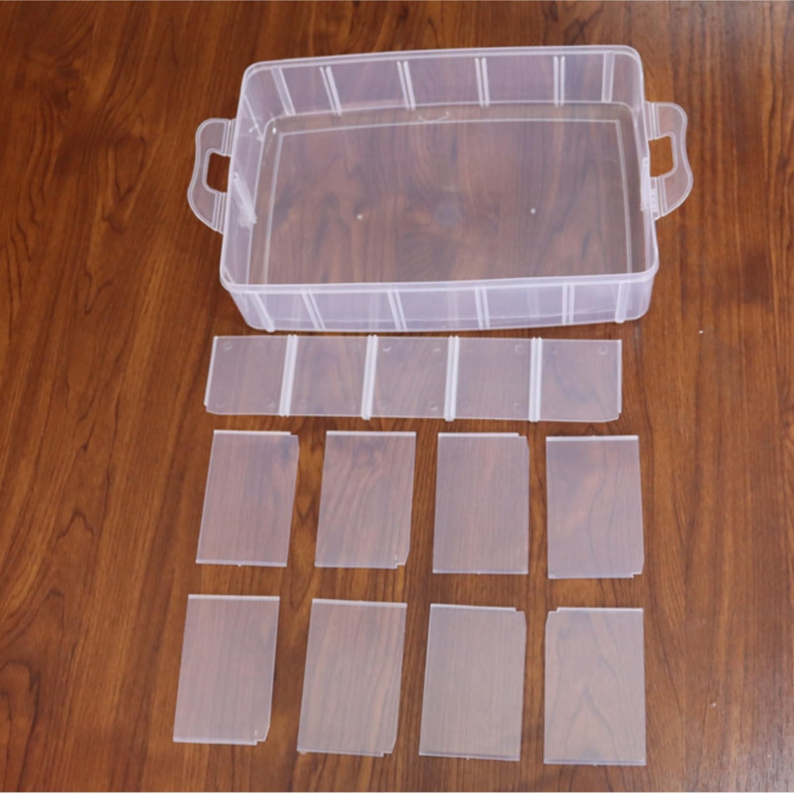 Organizzatore Smalti Scatola Portaoggetti Impilabile for Cosmetici, Smalto Regolabile Porta Smalti per Unghie(Transparent)