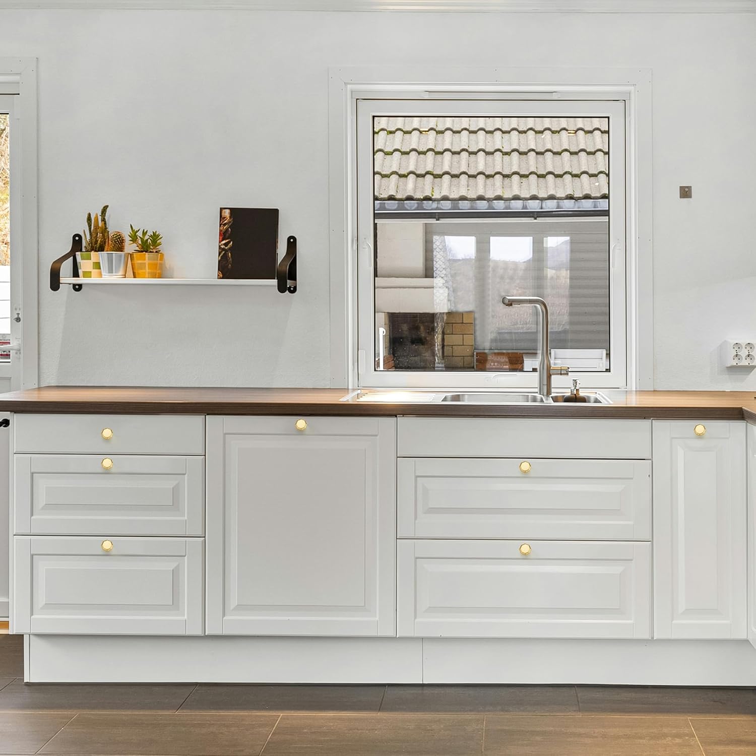 Ravinte 20 Pack Gold Kitchen Cabinet knobs Single Hole Drawer Pulls for Bathroom, Dresser Drawer and Cupboard Hardware