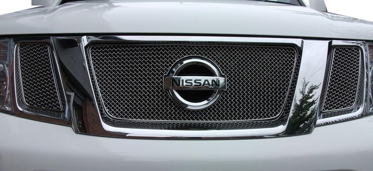 Zunsport Compatible With Nissan Navara Upper Grill Set - Silver finish (63 onwards)