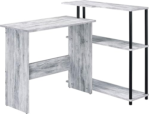 Miniatura 10 de Escritorio para computadora con 2 estantes de almacenamiento abiertos, mesa para laptop, estación de trabajo, escritorio de estudio para oficina en