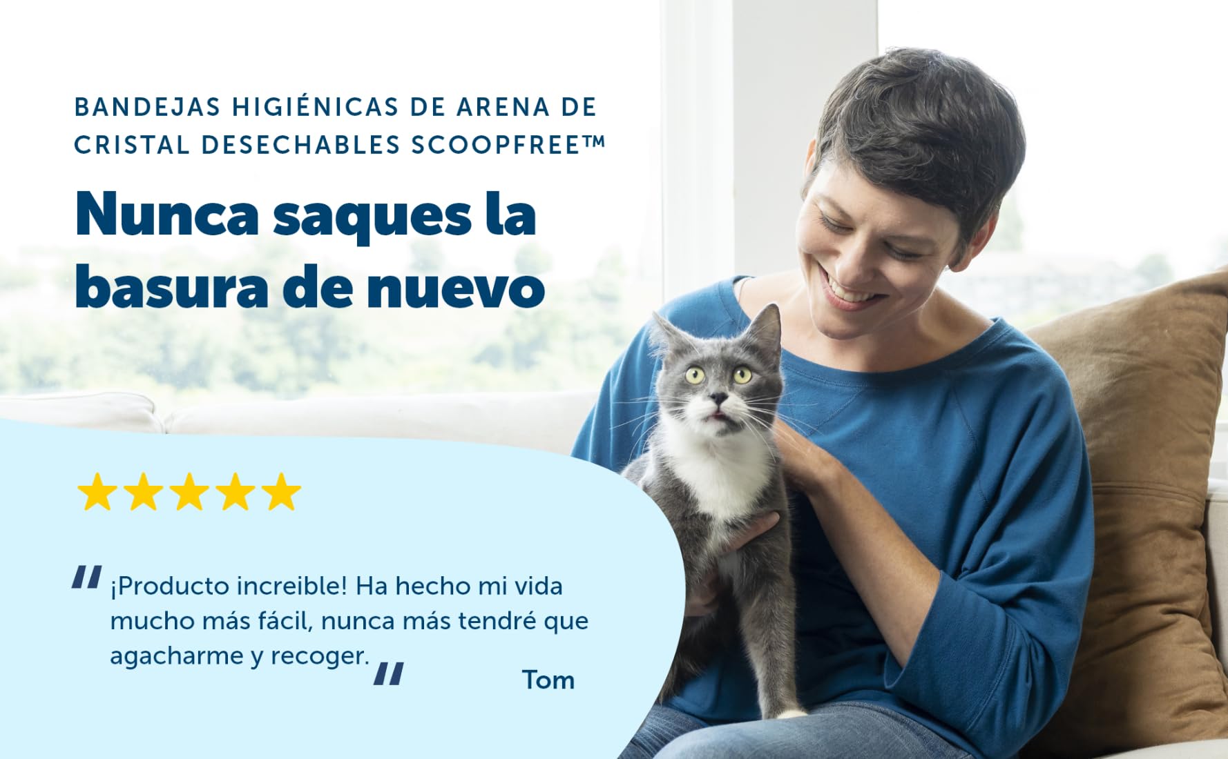 Recargas PetSafe ScoopFree para Bandeja de Arena de Cristal, Aroma Lavanda, Bandeja desechable con protección contra Fugas, Reduce el Rastro y Absorbe olores, 3 bandejas