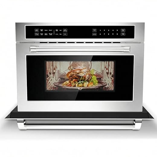 30 Inch Built-in Convection Oven and Microwave Combination, 1.6 Cu ft Microwave Convection Oven with Child Safety Lock, Touch Control,120V/60Hz/1700W