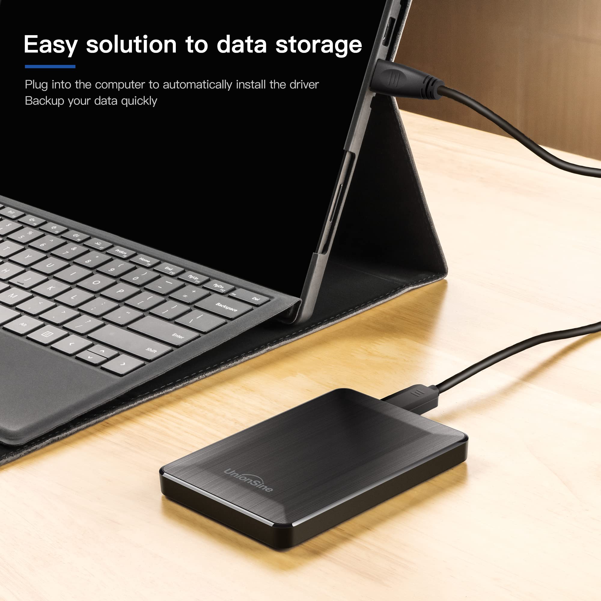 Amazon.co.jp: UnionSine 超薄型外付けHDD ポータブルハードディスク