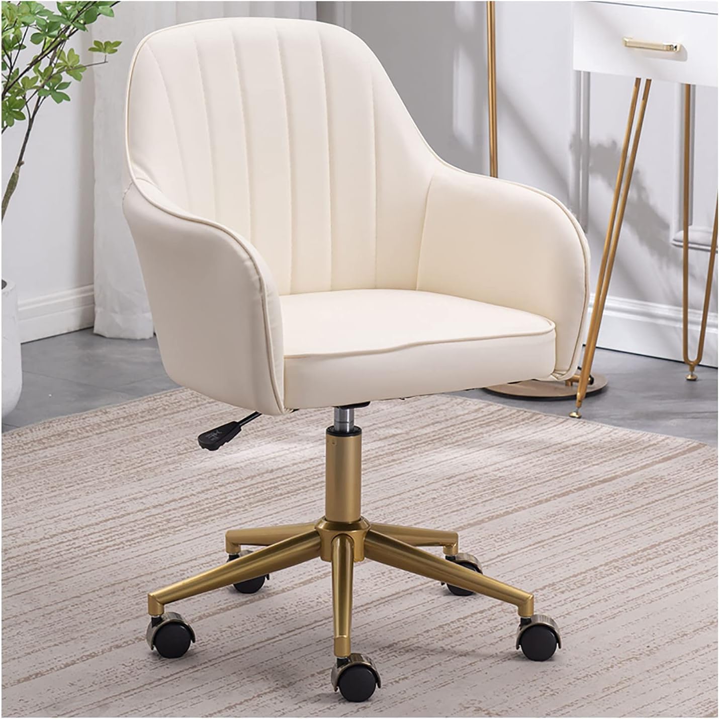 Amazon.co.jp オフィスチェア 事務椅子 ひじ付き Chair Office Desk Executive Chair Swivel PU Leather Computer