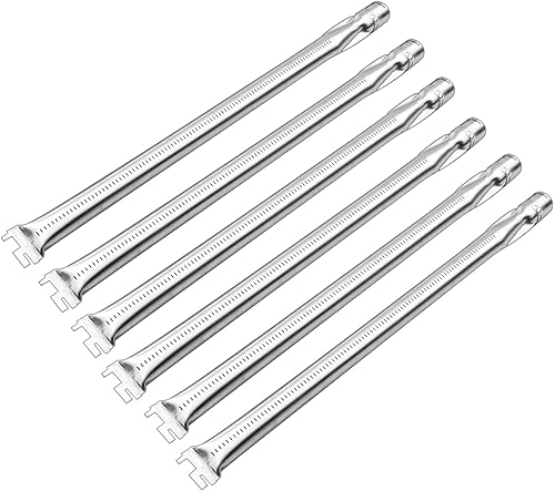 Plowo 67554 Tubos de quemador de parrilla para Weber Summit serie 600 modelos años 2007 y posteriores, repuesto de parrilla para tubos de quemador