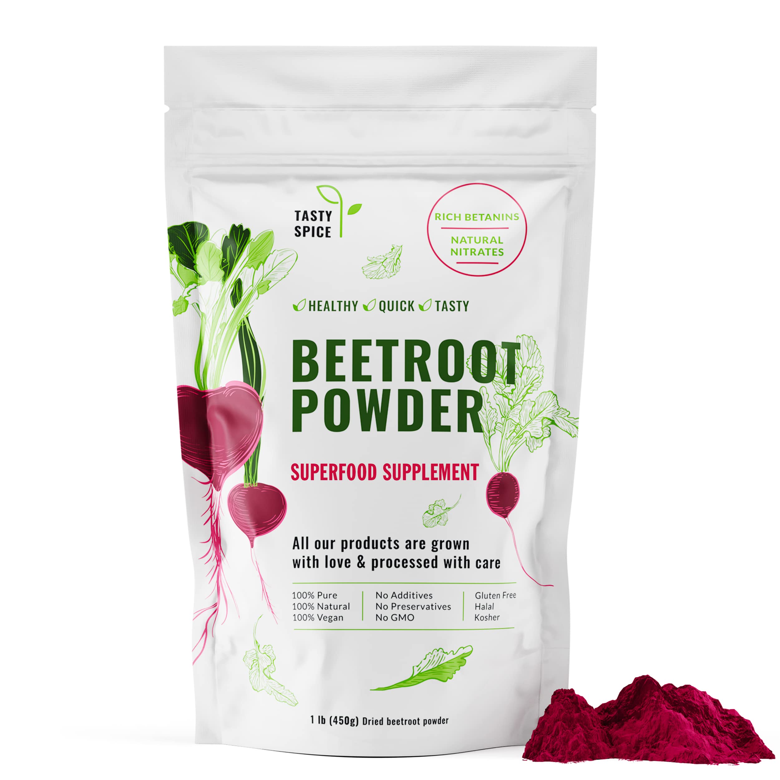 Buy Beetroot Powder (450g), Non Additives & Preservatives, Red