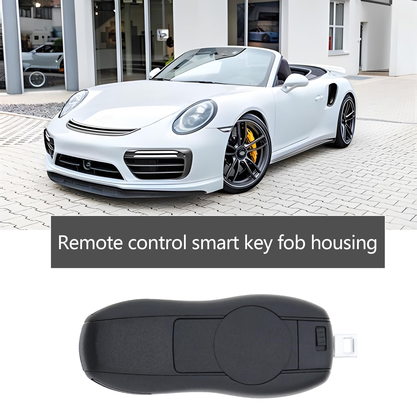 LT Easiyl 3-Button Remote Key Case Car Remote Key Fob Housing Compatible with Panamera Compatible with Porssche 911 Compatible with Macan Compatible with Boxster 81x33mm Black - Image 2