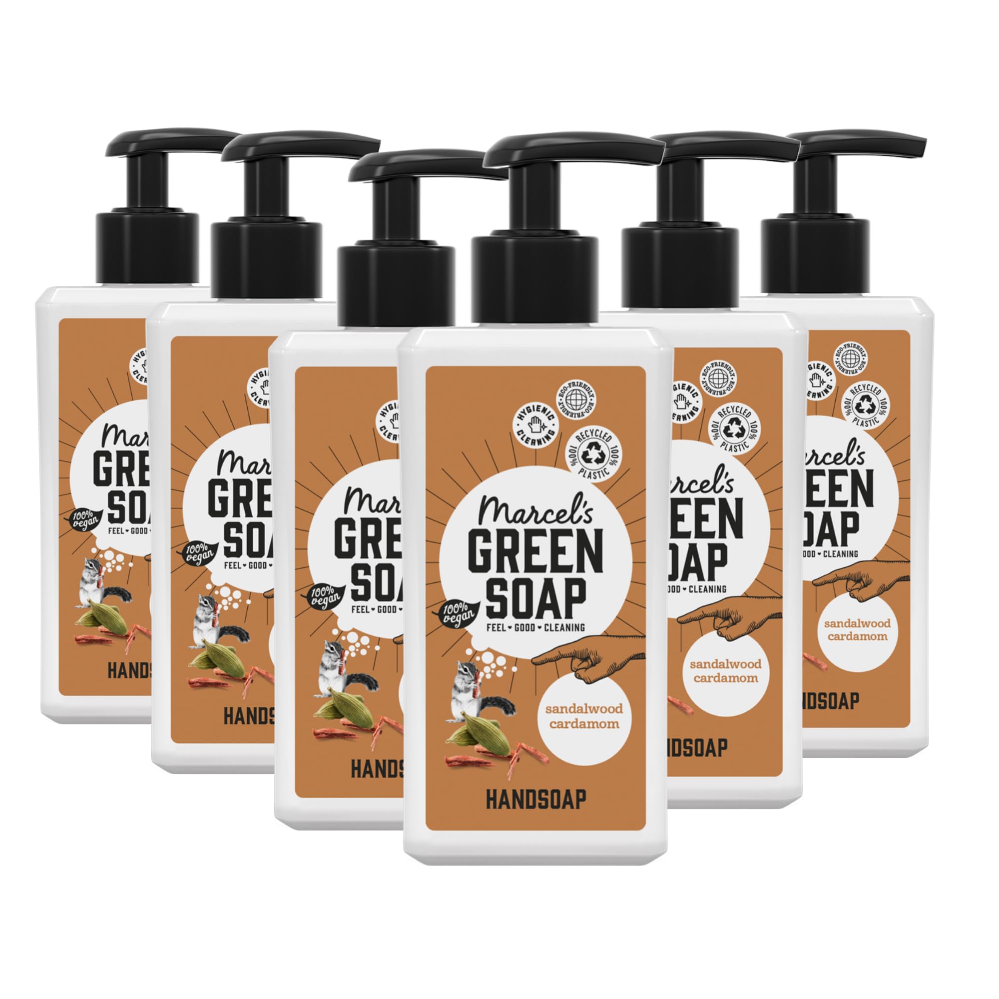 Marcels Sandalwood & Cardamom Handsoap, Pack of 6