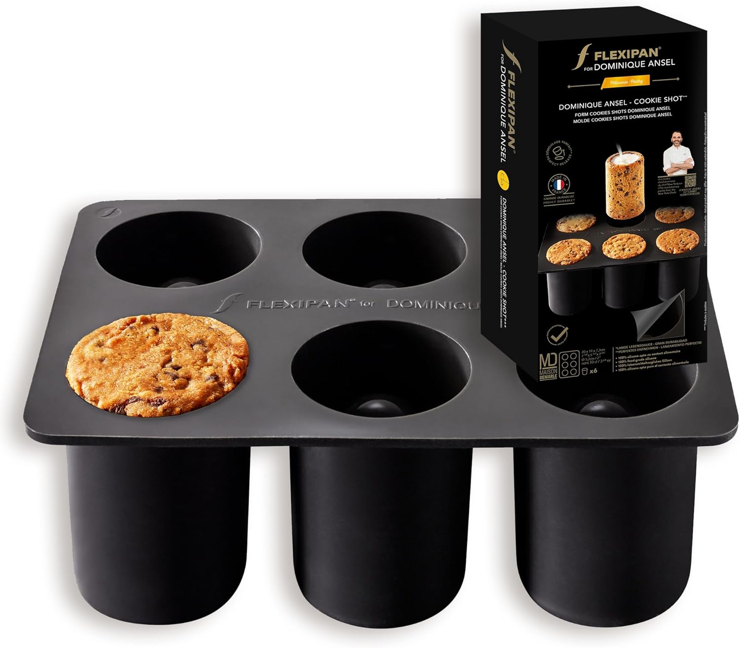Silpat Flexipan 6 Cookies Shots Mold - By Dominique Ansel